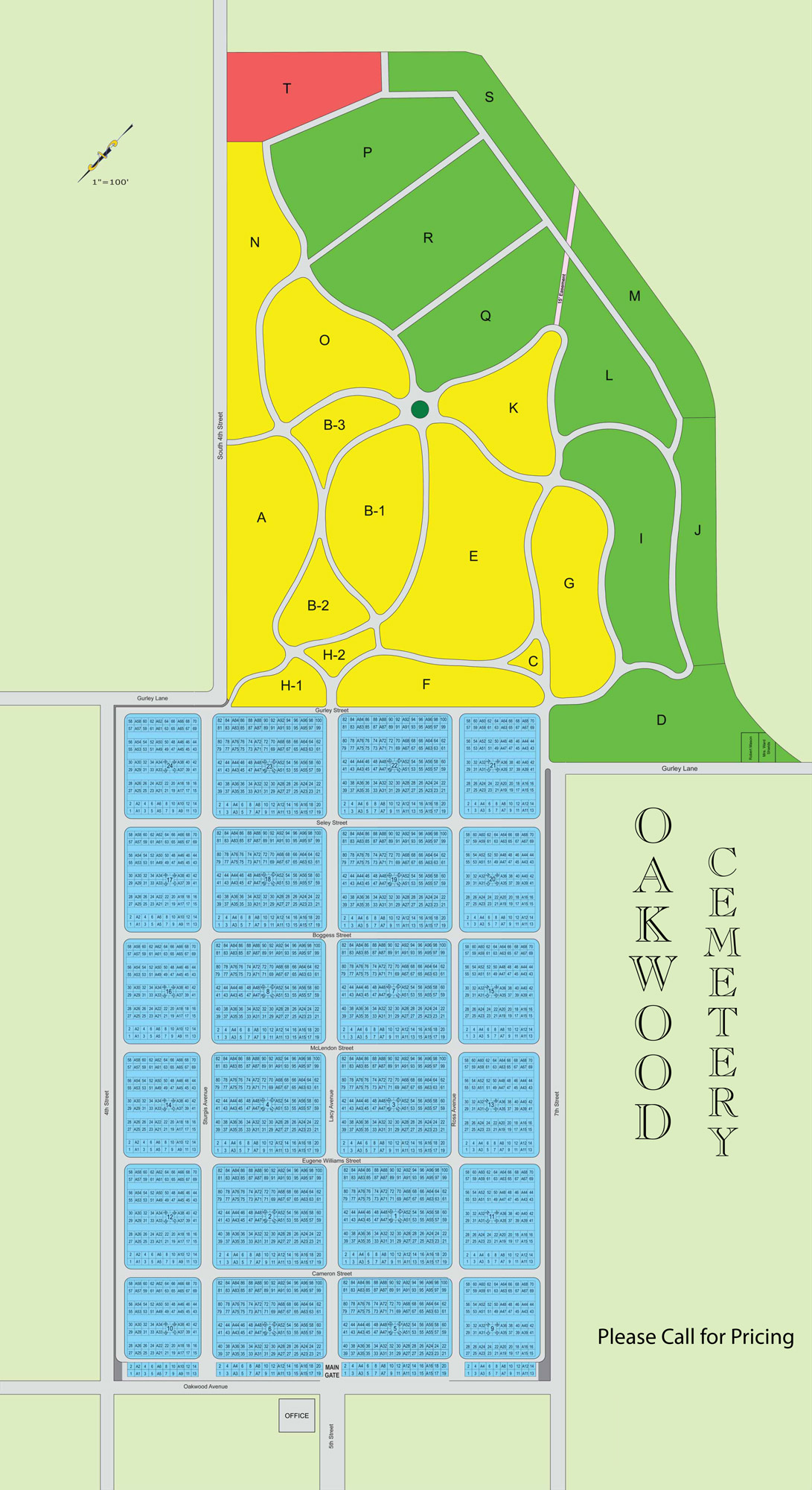 map of cemetery plots
